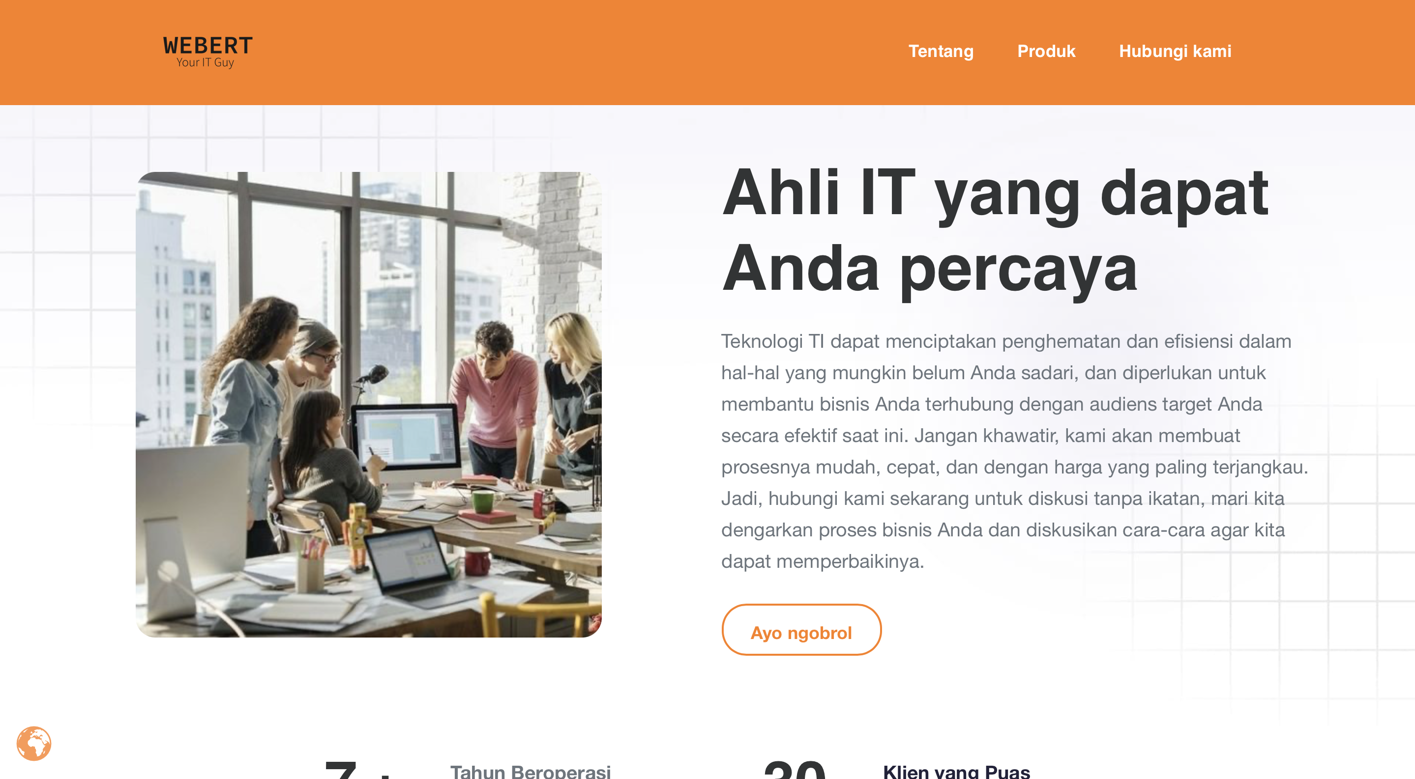 landing page